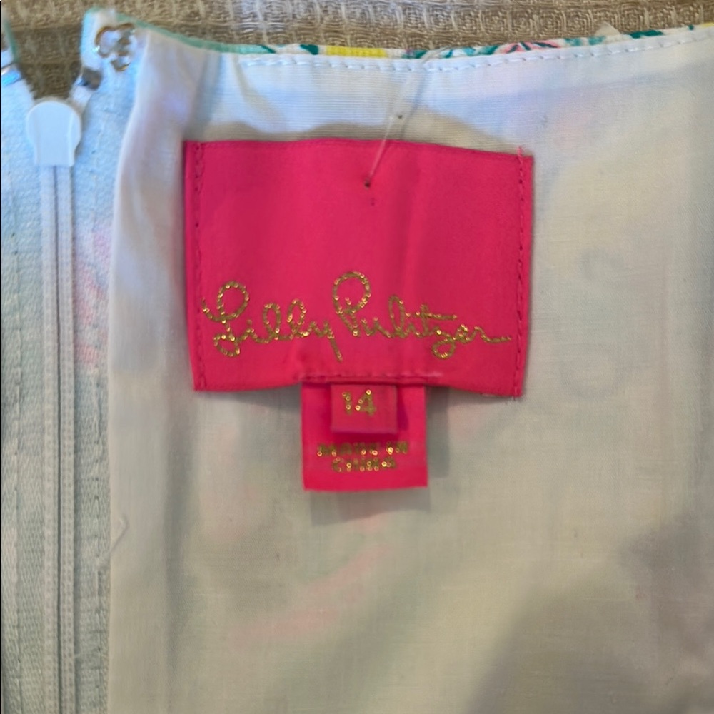NWOT Lilly Pulitzer Jesse Romper “In the beginning” Pattern sz14 - Picture 4 of 10